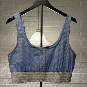 Zara Light Blue Striped Blouse